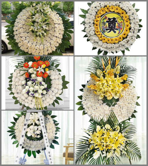 北京房山区大石窝镇半壁店村花圈速递